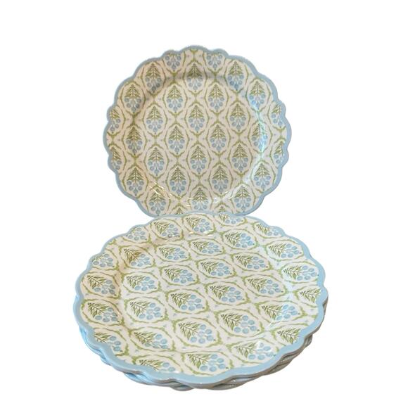 Lillian August French Farmhouse Floral Melamine Salad Plates 9in Set of 4 New - Picture 14 of 15